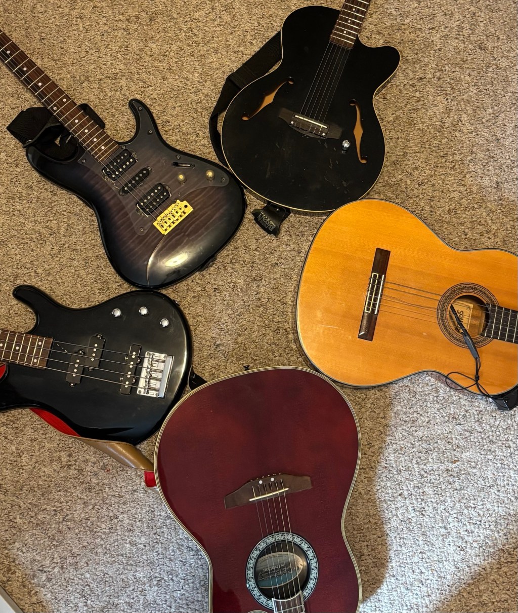 Five guitars